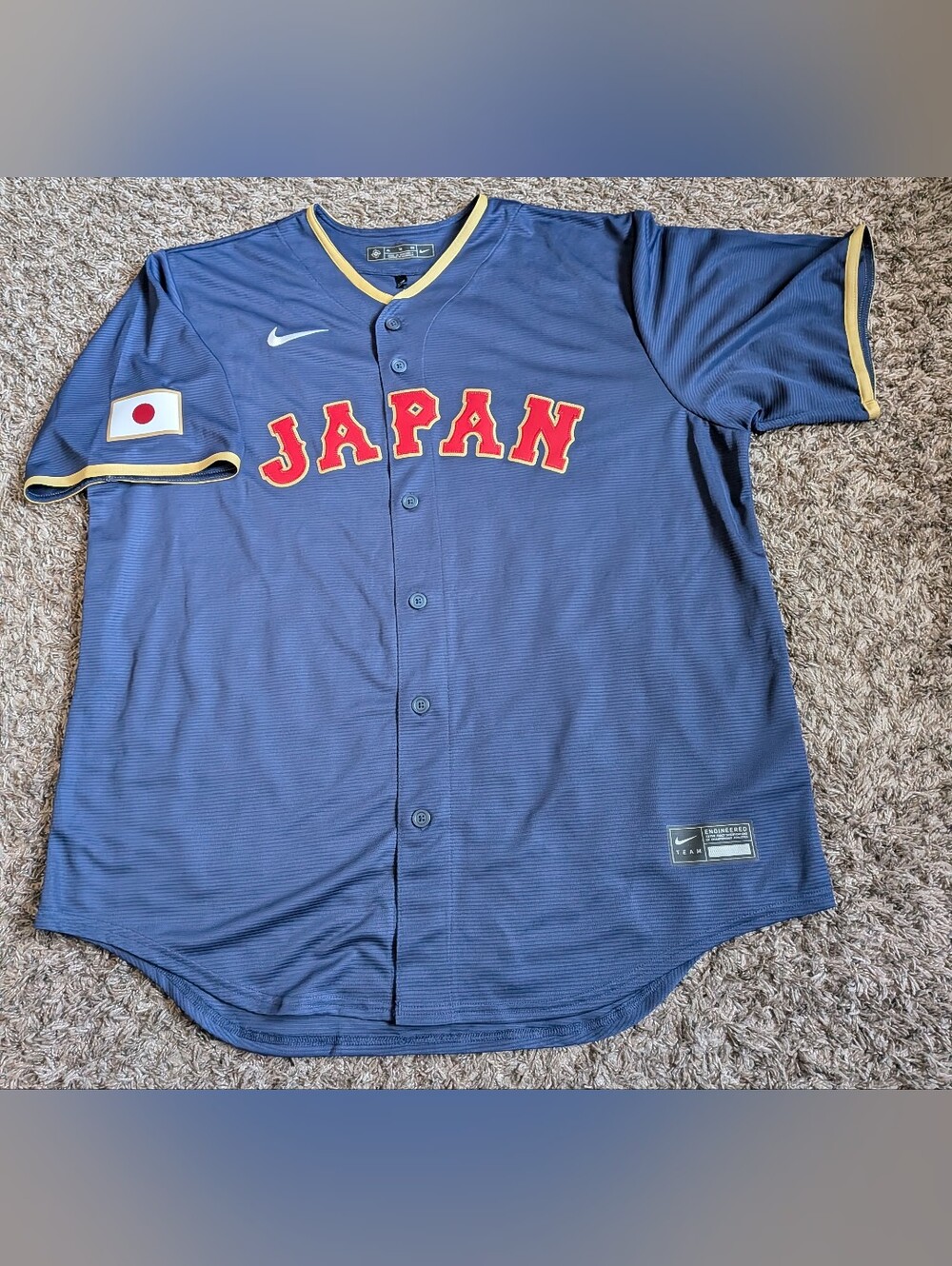 Nike MLB WBC Japan Navy Blue Stitched Classic Jersey Men's XL NEW